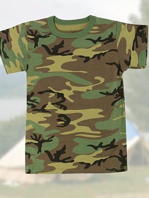 Rothco Kids Children Child Boys Gurls Camo Camouflage T-Shirt T Shirt Tee Short Sleeve Crewneck